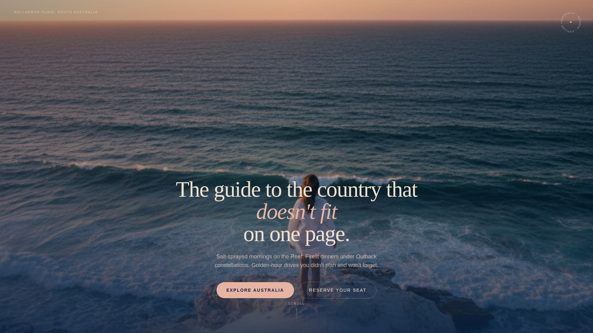 Wander - Immersive Australia Landing Page Template