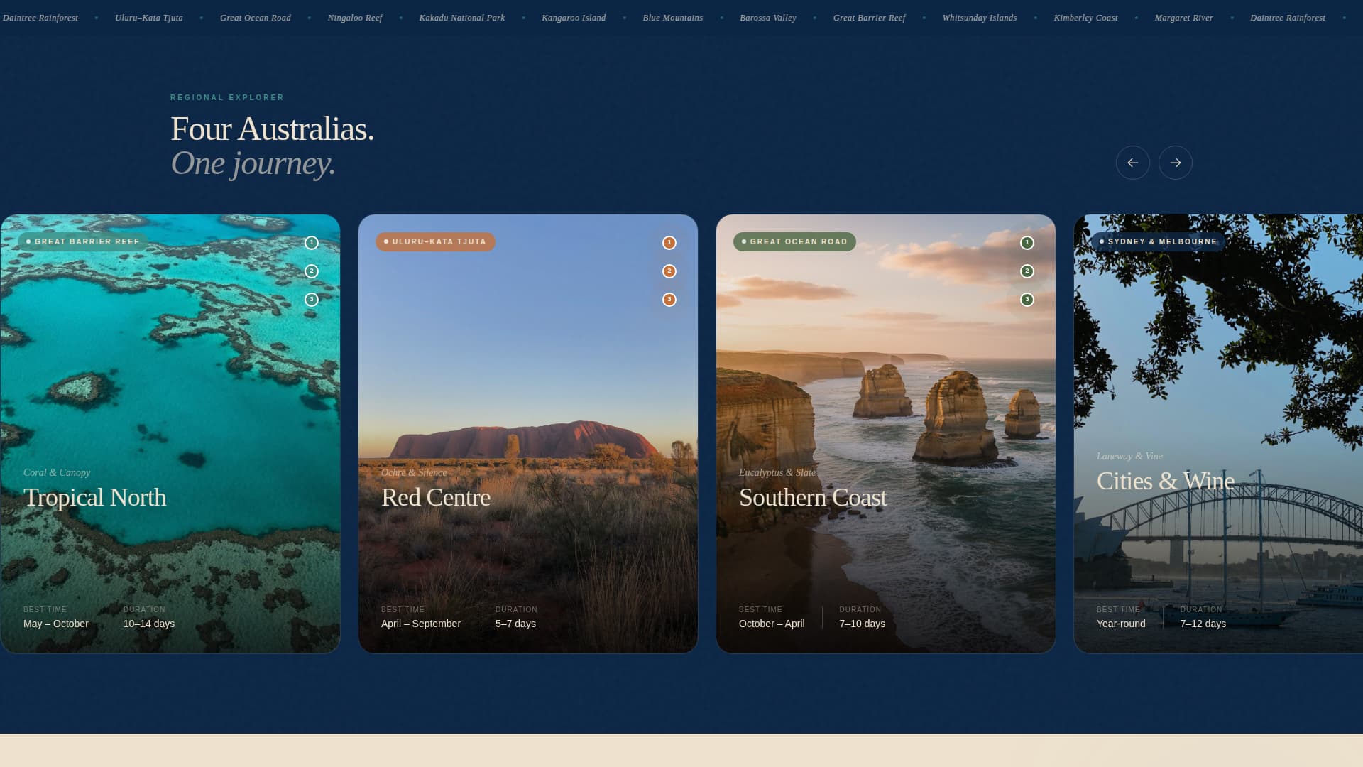 Wander - Immersive Australia Landing Page Template