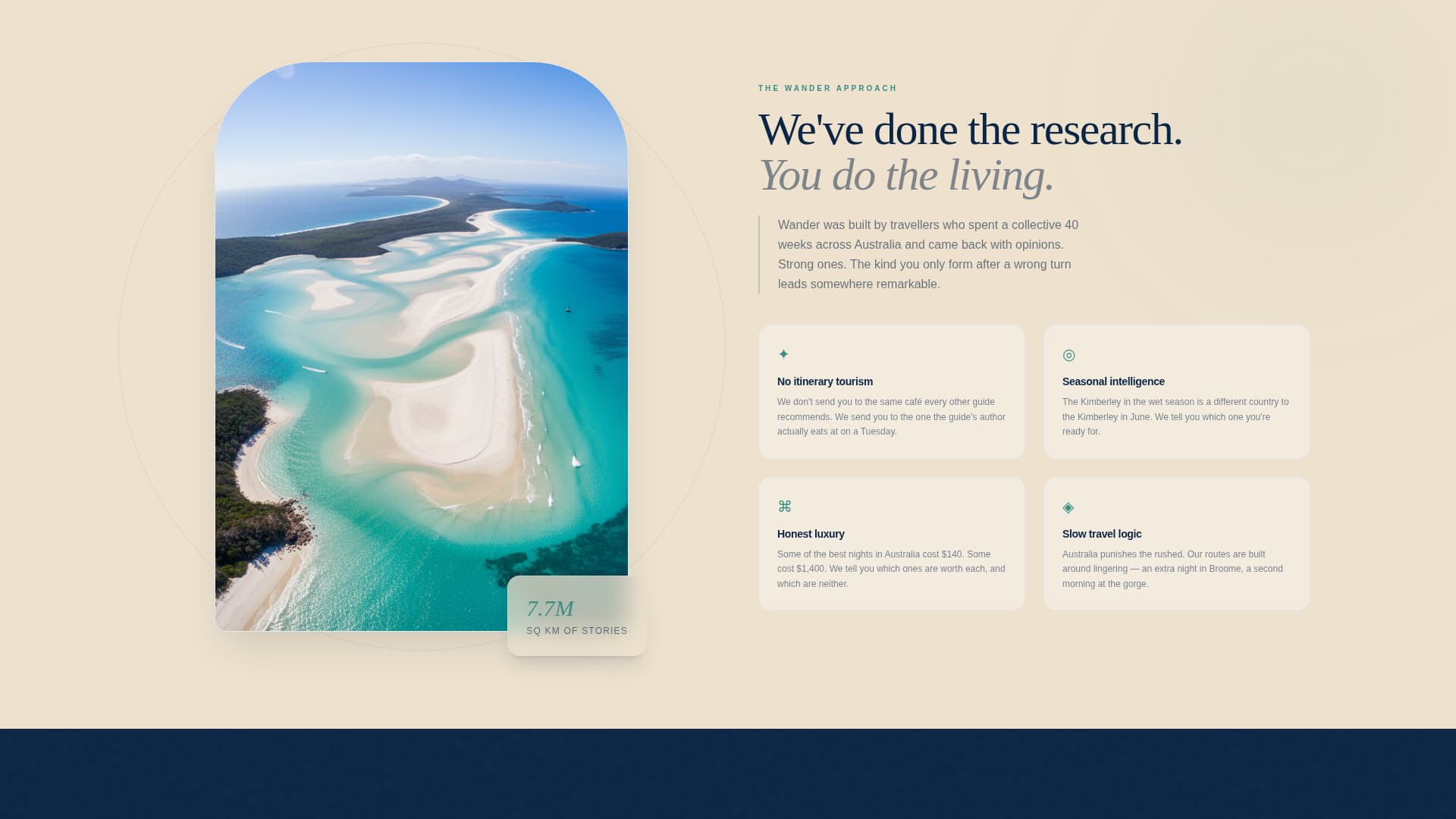 Wander - Immersive Australia Landing Page Template