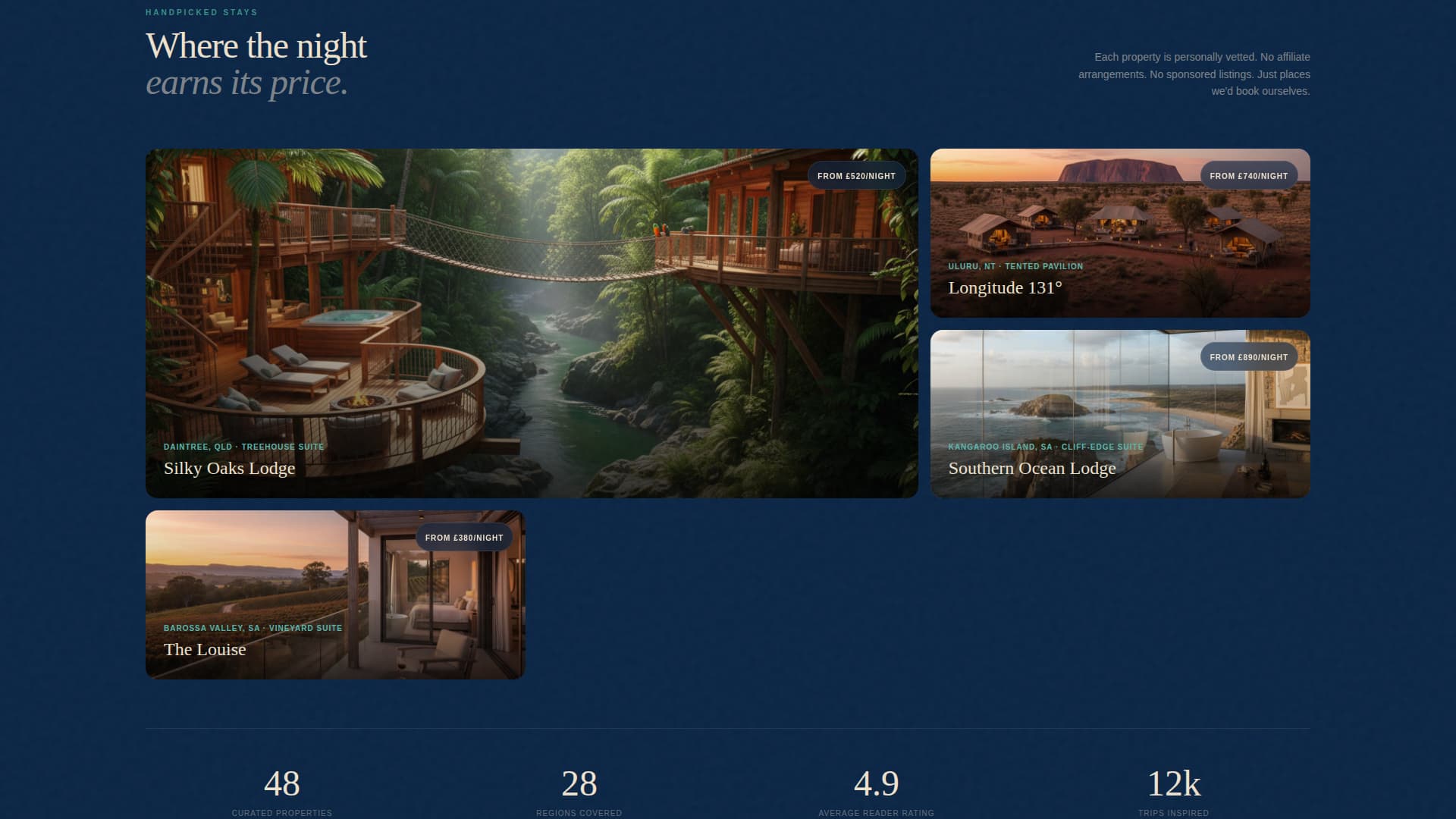 Wander - Immersive Australia Landing Page Template