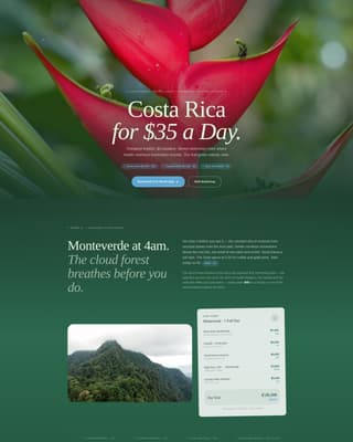 Pura - Immersive Backpacker Landing Page Template
