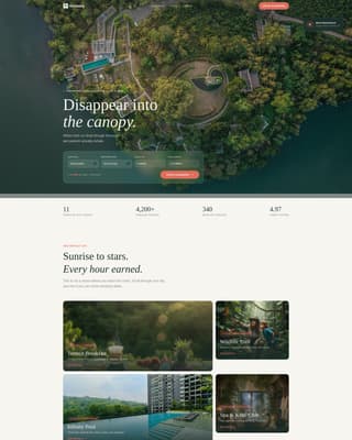 Getaway - Immersive Family Landing Page Template