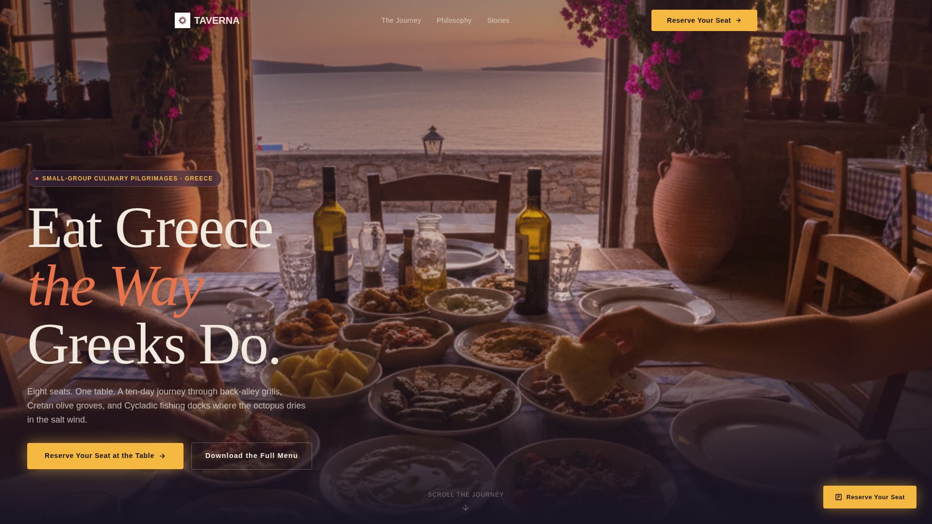 Greece Travel Specialist Booking Website Template