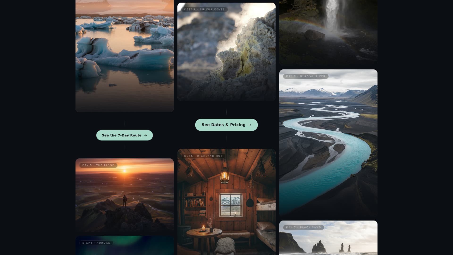 Iceland Travel Advanced Booking Website Template