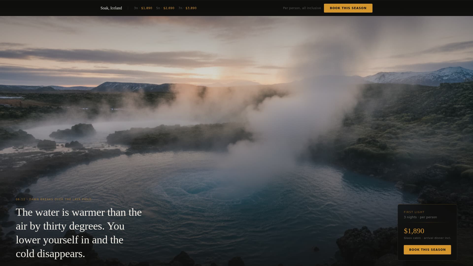 Iceland Travel Premium Booking Website Template