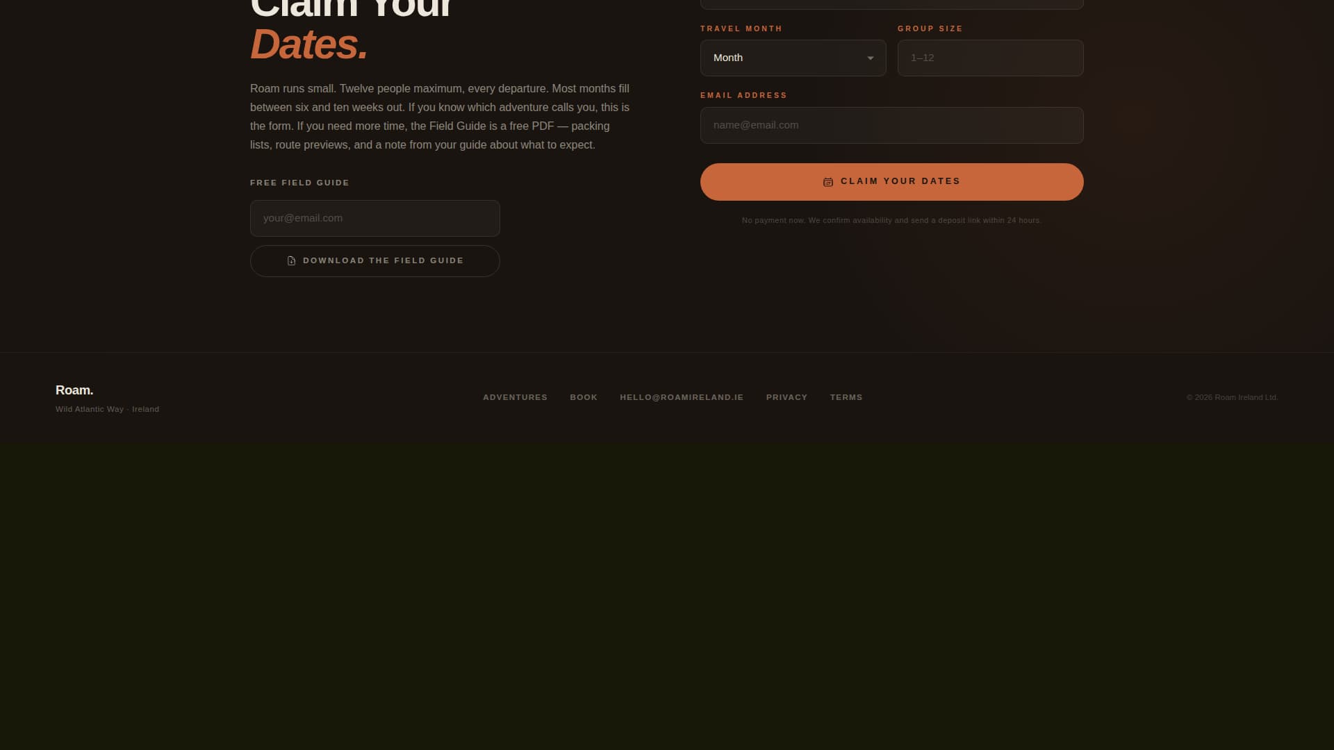 Ireland Travel Professional Website Template