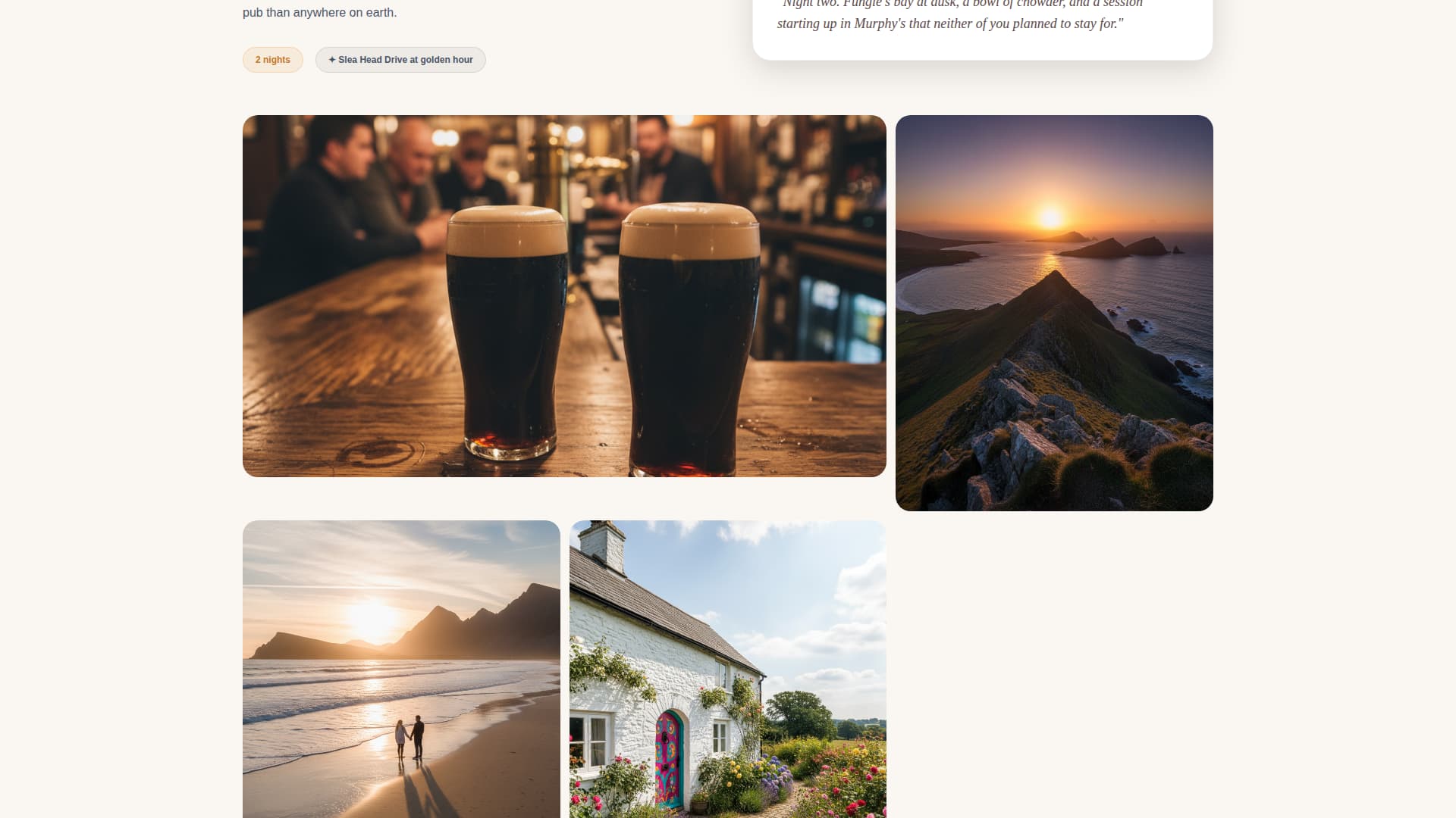 Ireland Travel Booking Website Template