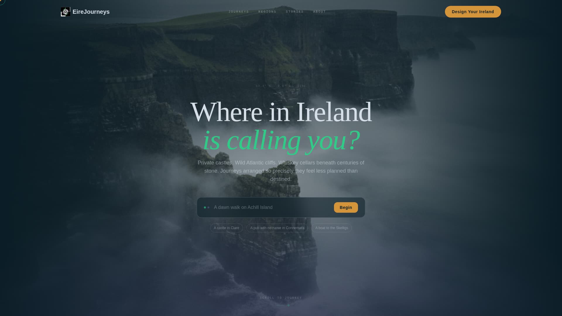Ireland Travel Specialist Professional Website Template
