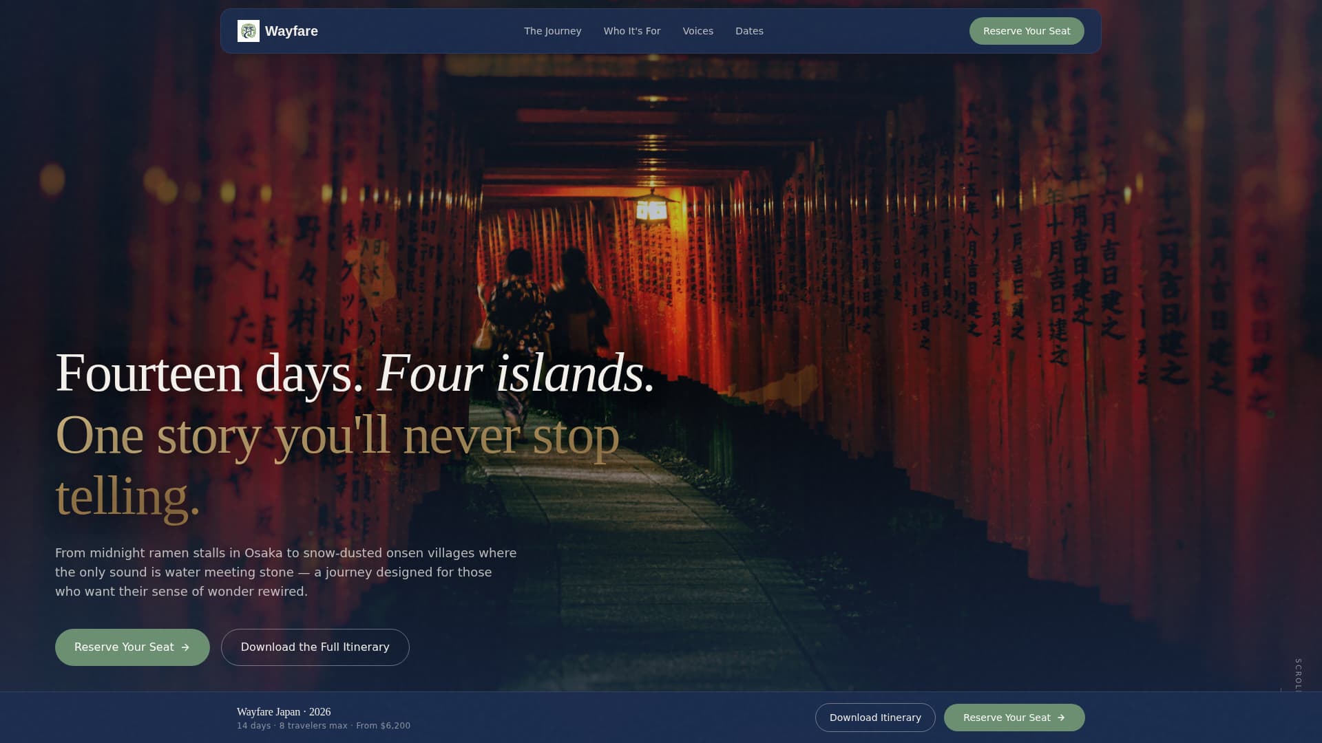 Japan Travel Booking Website Template