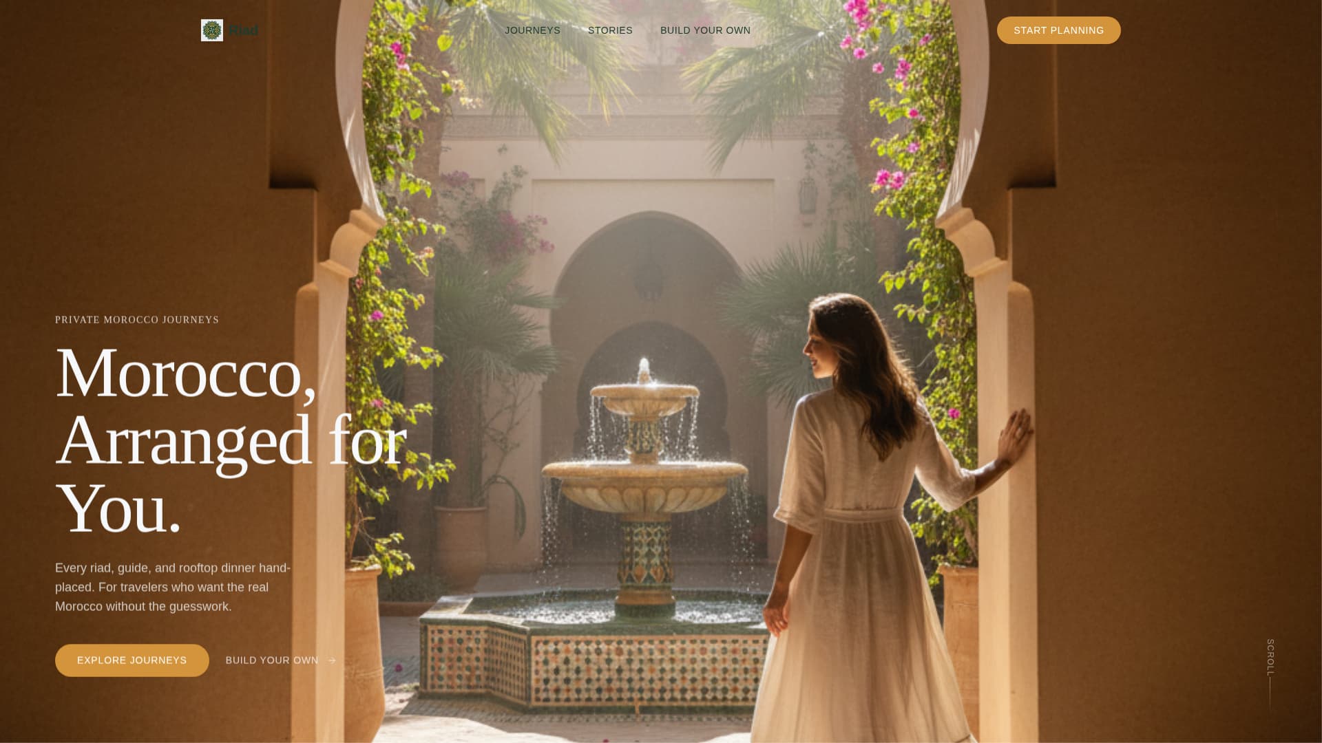 Riad - Luxe Morocco Landing Page Template
