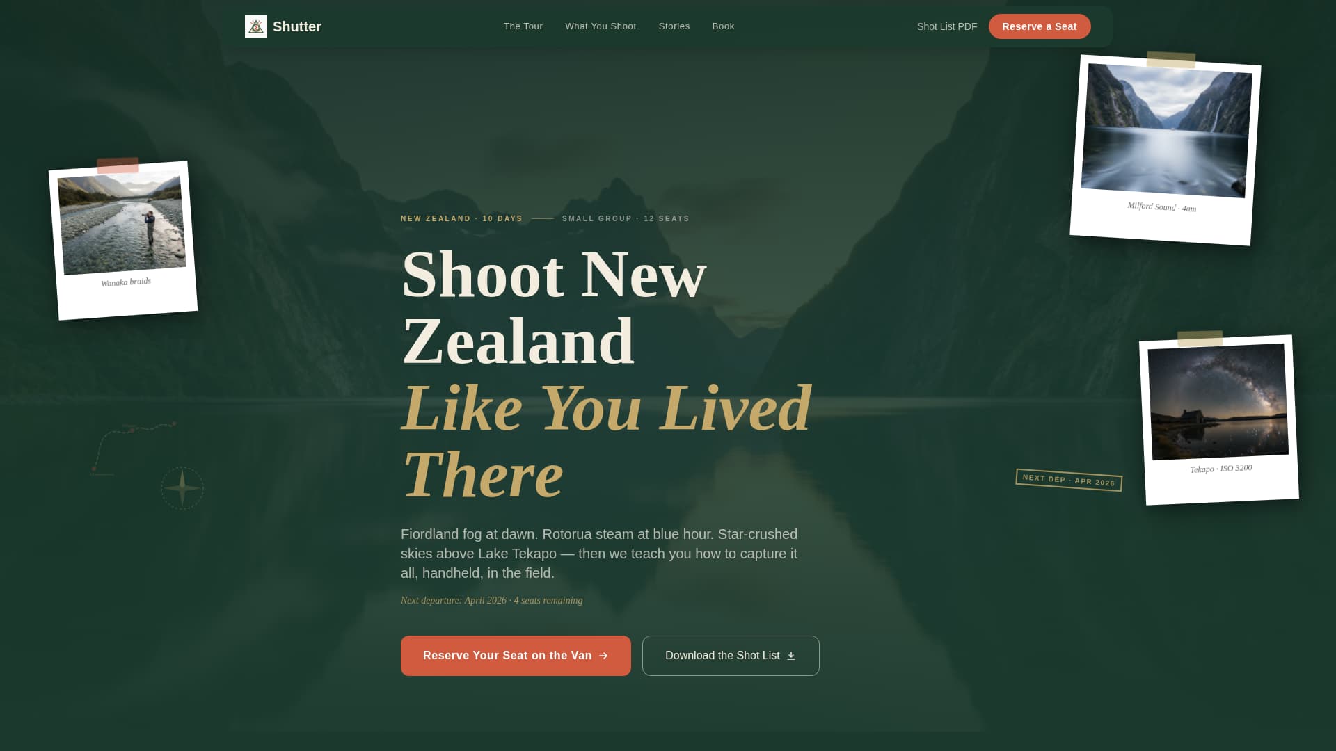 New Zealand Travel Booking Website Template