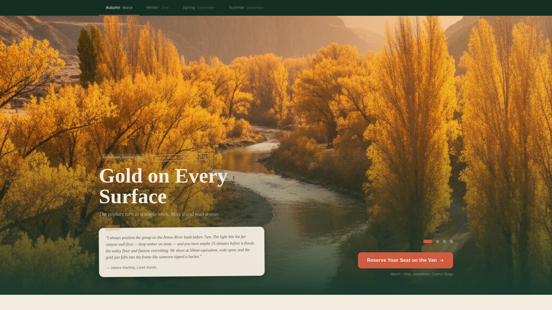 New Zealand Travel Booking Website Template