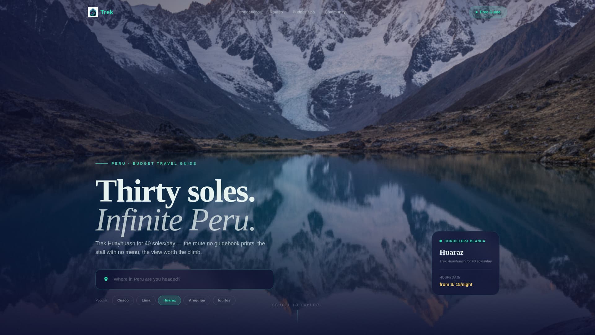 Peru Travel Professional Website Template