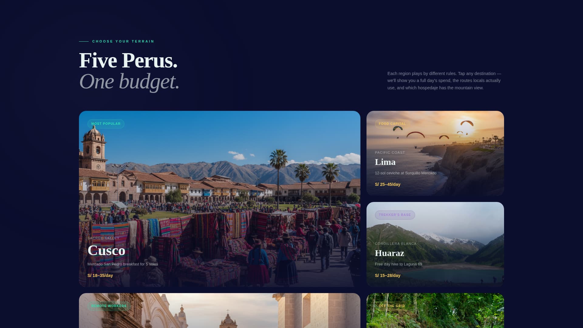 Peru Travel Professional Website Template