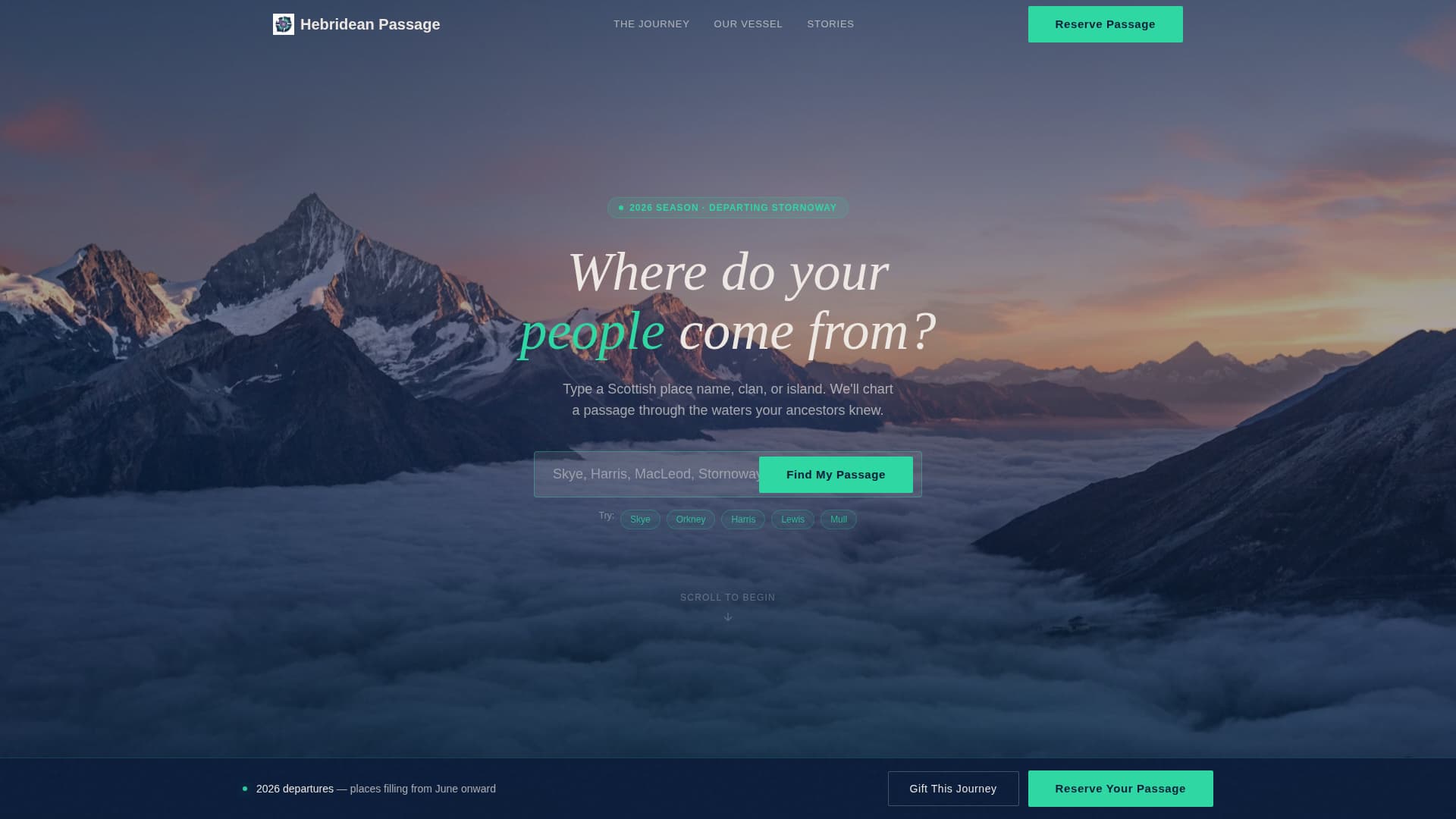 Scotland Travel Booking Website Template