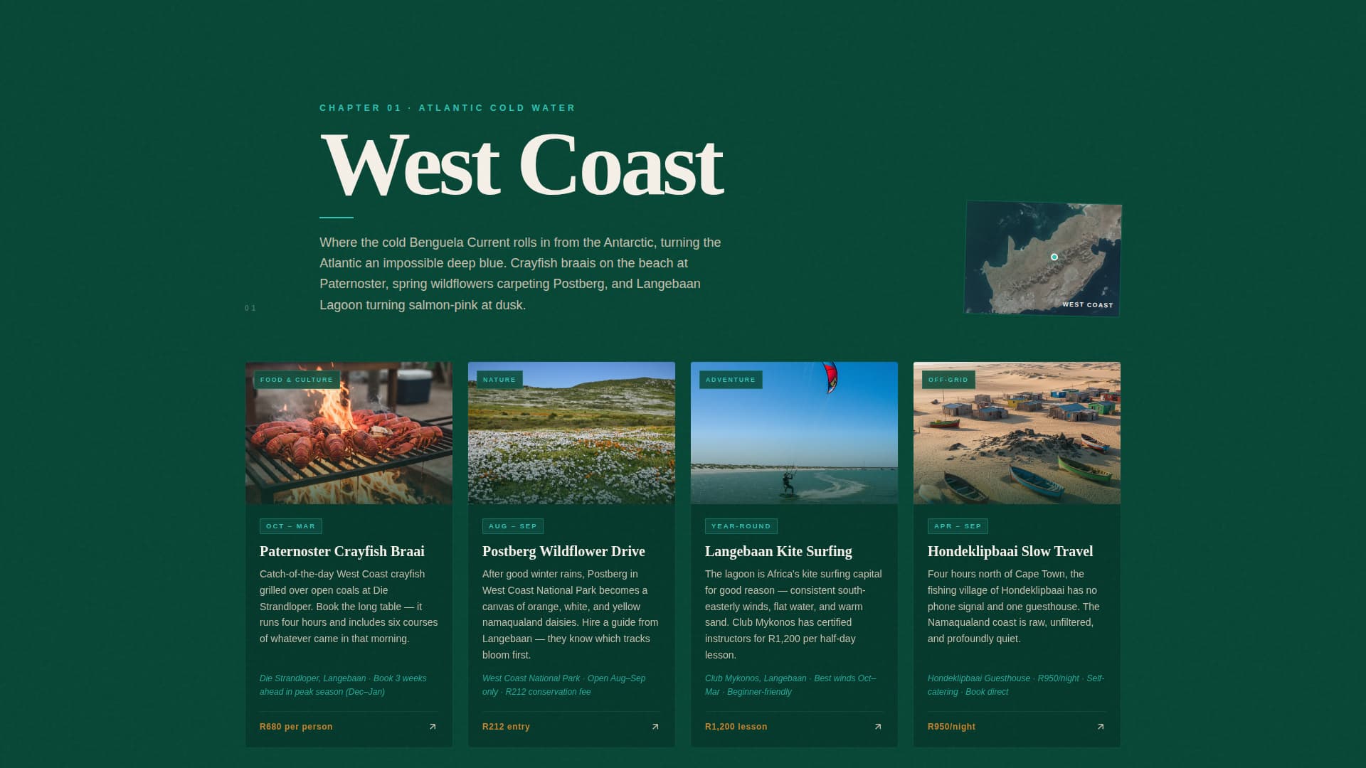South Africa Travel Blog Website Template