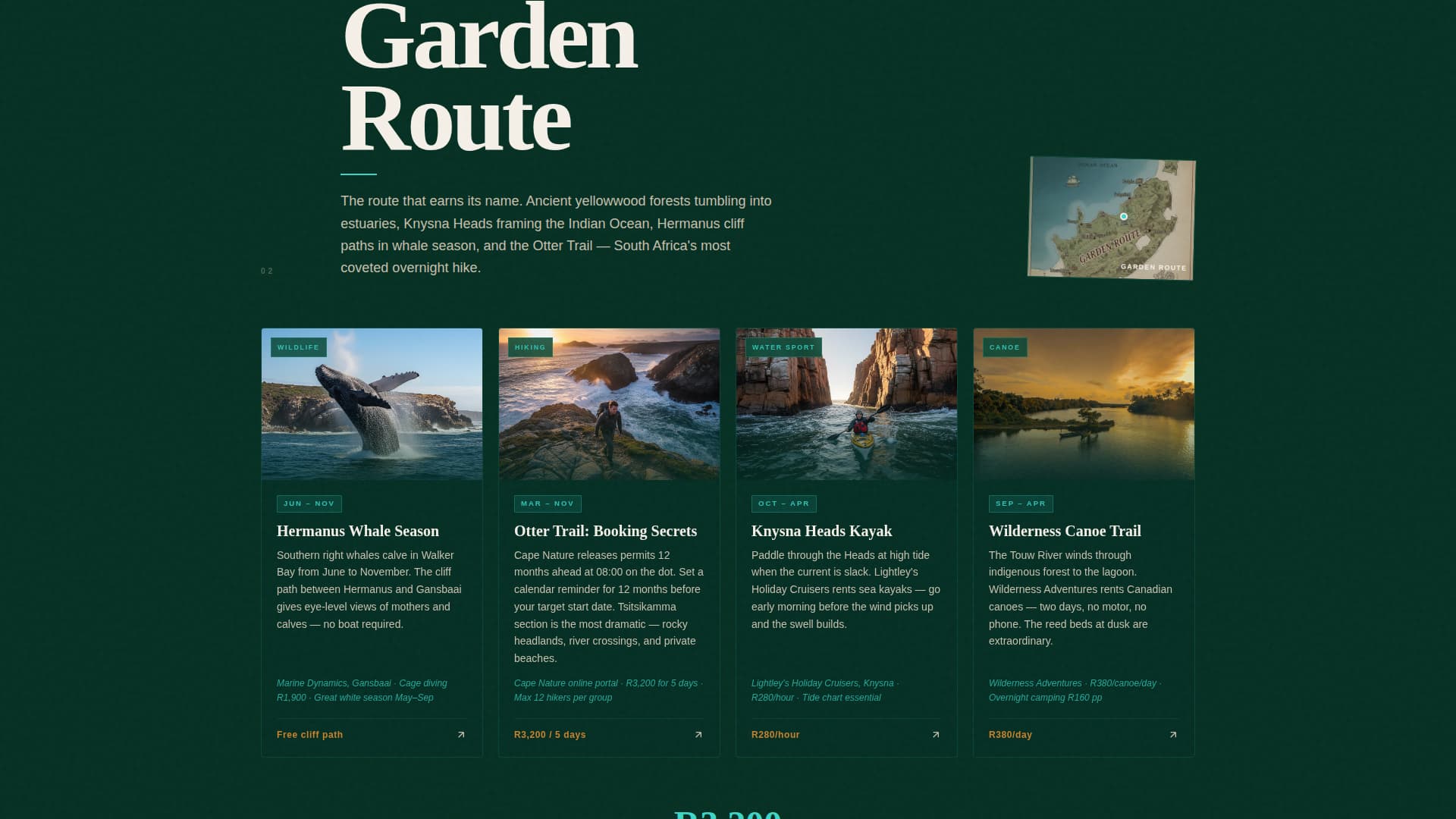 South Africa Travel Blog Website Template