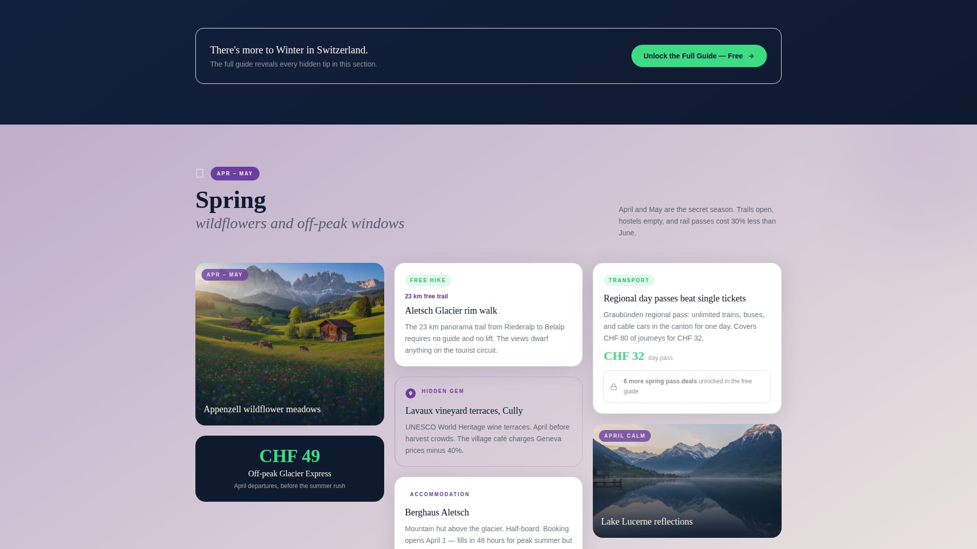 Switzerland Travel Professional Website Template