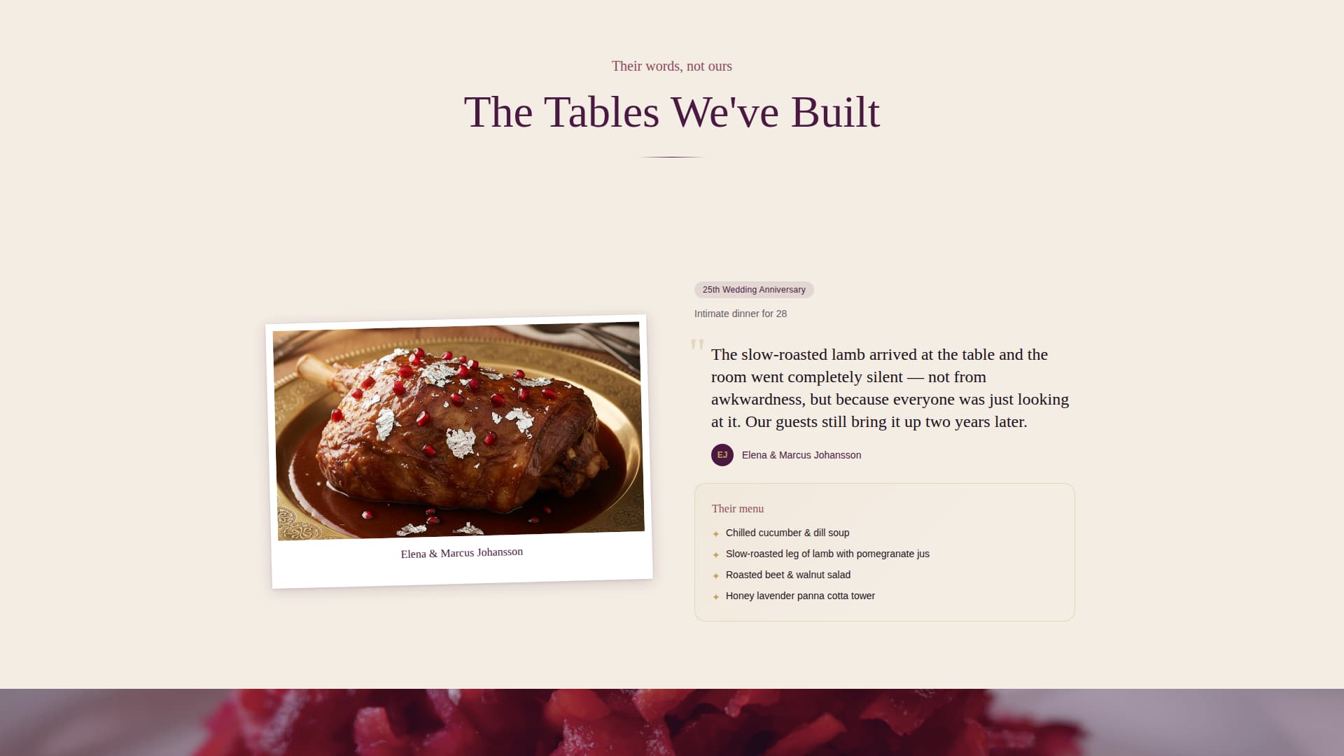 Anniversary Event Booking Website Template