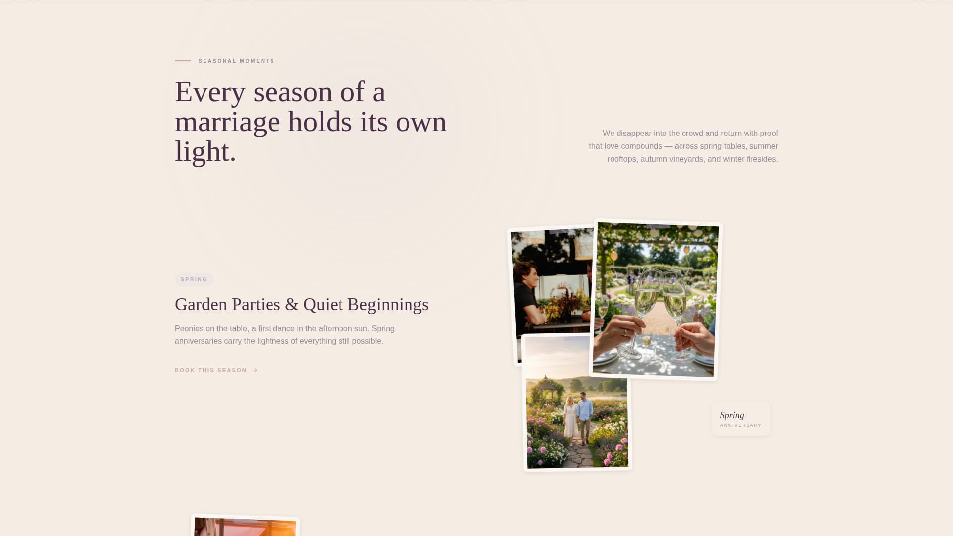 Anniversary Event Complete Booking Website Template