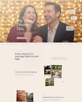 Anniversary Event Complete Booking Website Template