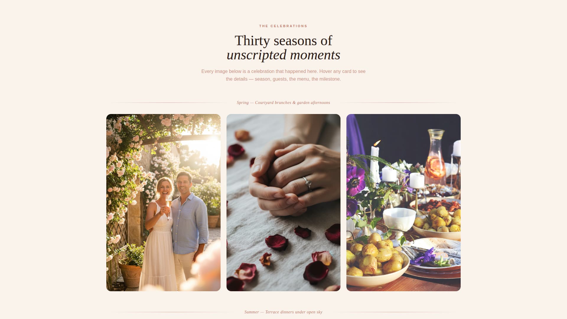 Anniversary Event Advanced Booking Website Template
