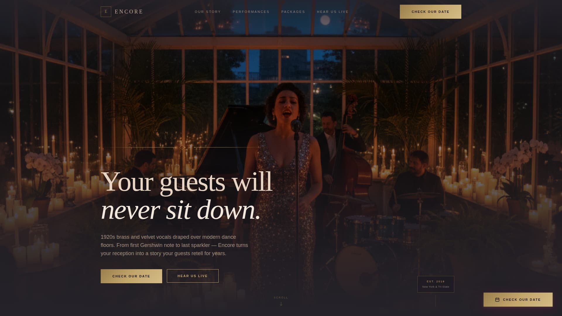 Art Deco Wedding Booking Website Template
