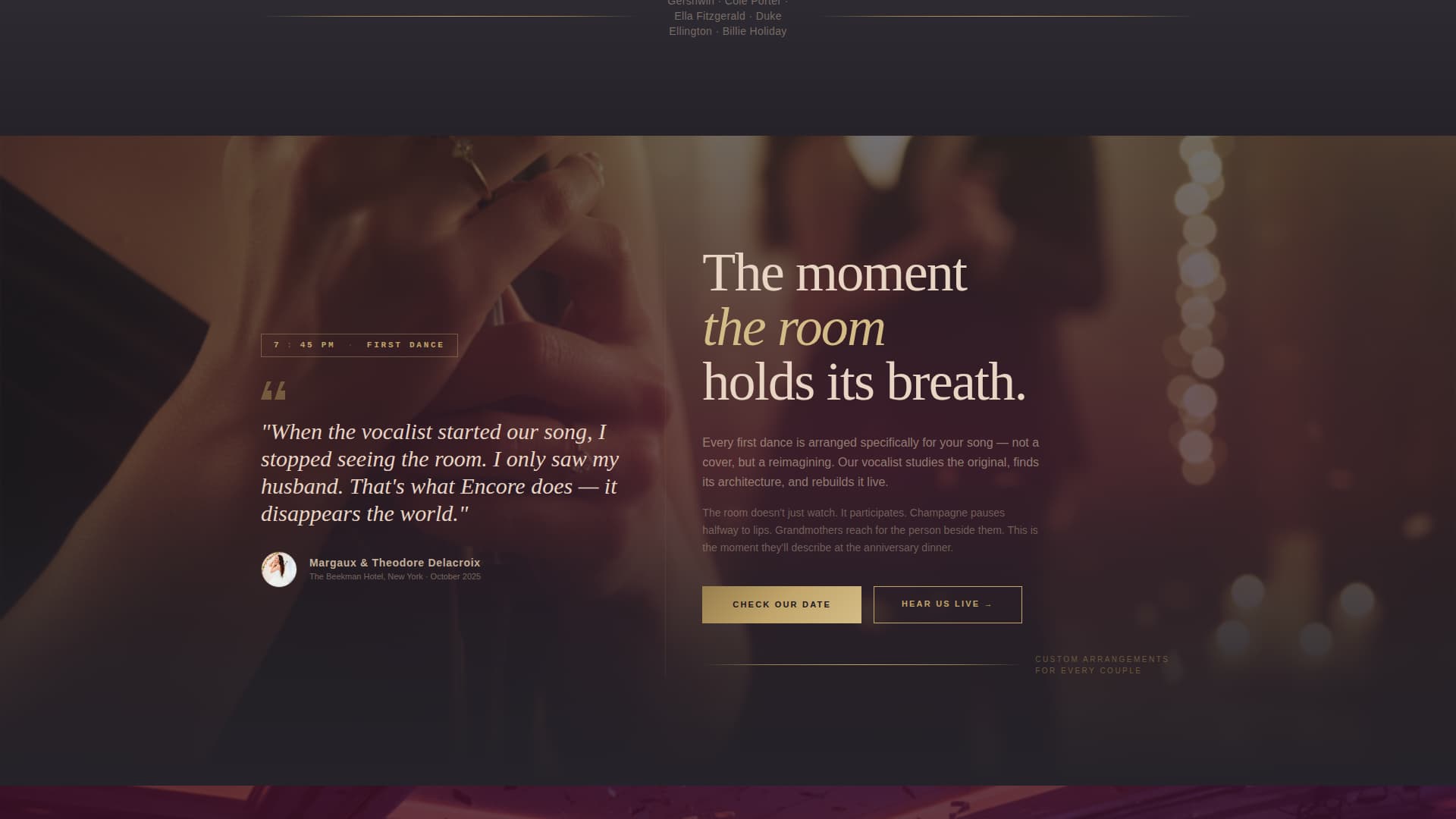 Art Deco Wedding Booking Website Template