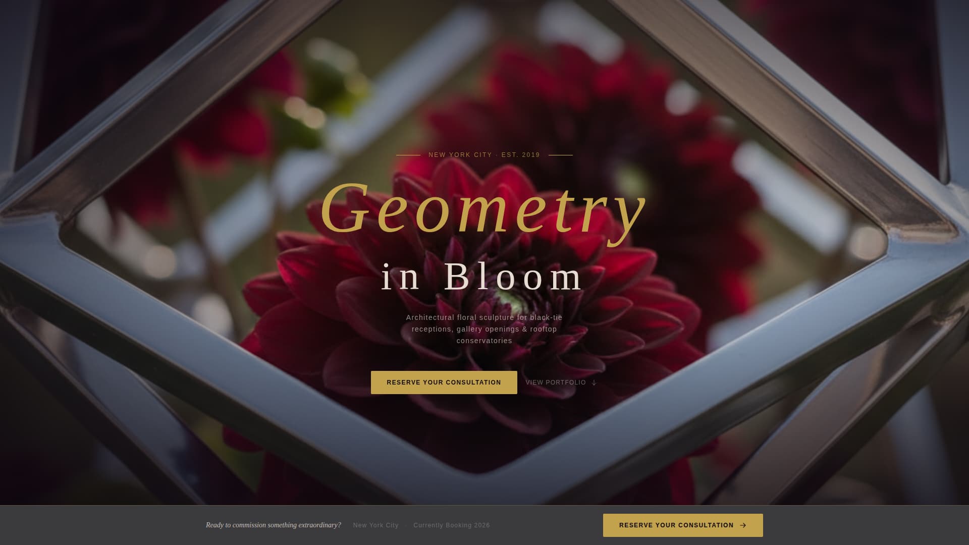 Art Deco Wedding Specialist Professional Website Template