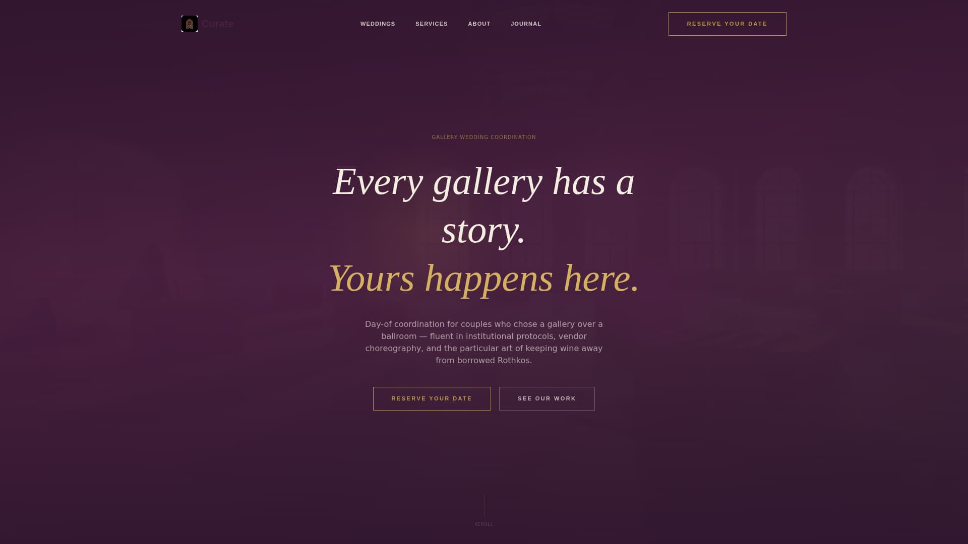 Wedding Venue Specialist Booking Website Template
