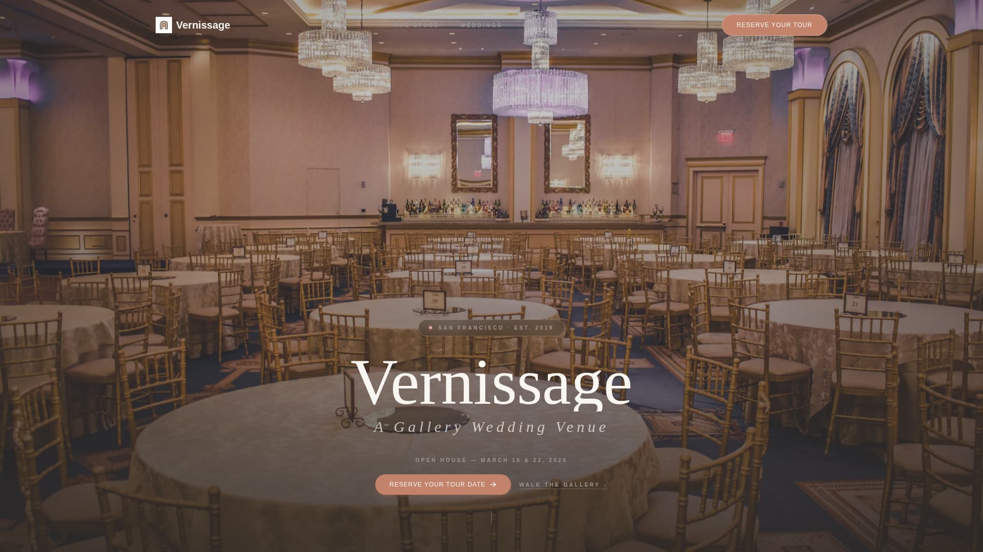 Wedding Venue Advanced Booking Website Template