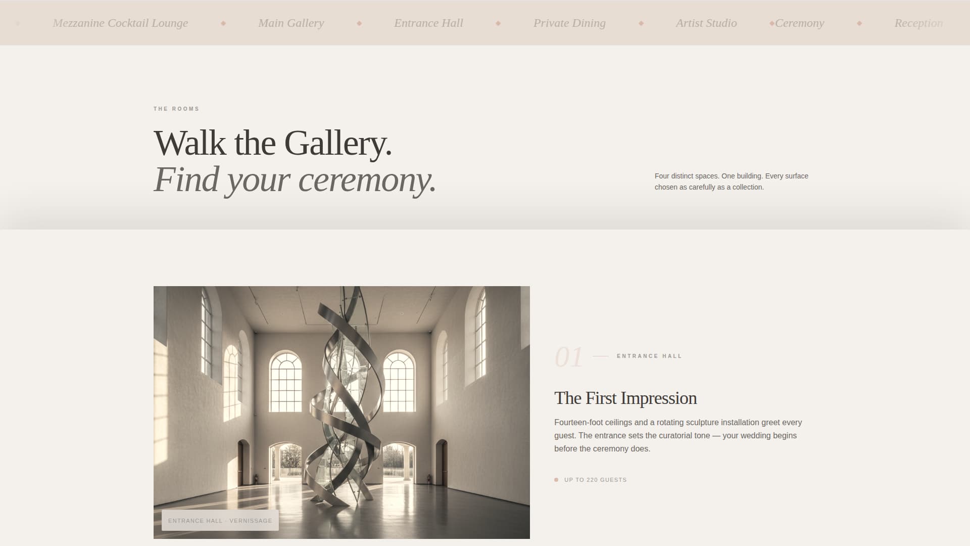 Wedding Venue Advanced Booking Website Template