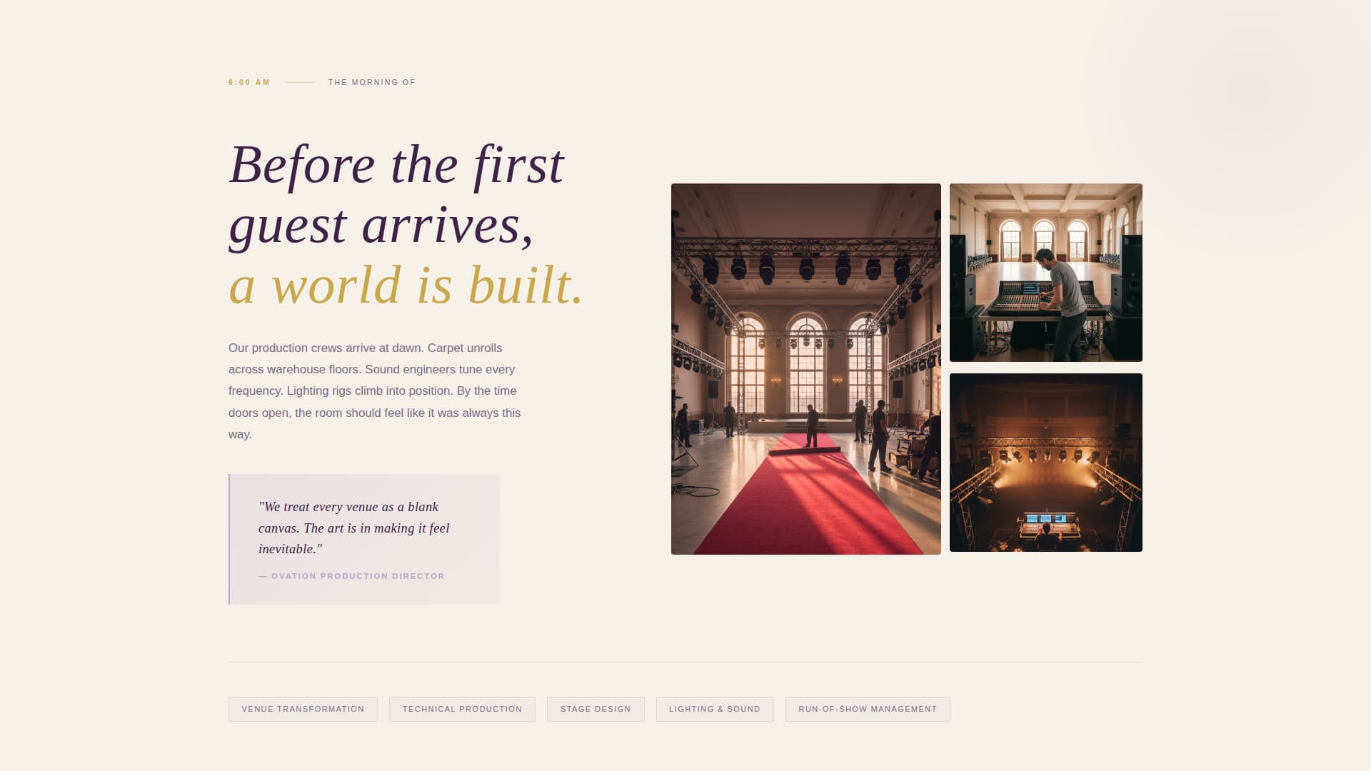 Event Management Company Booking Website Template