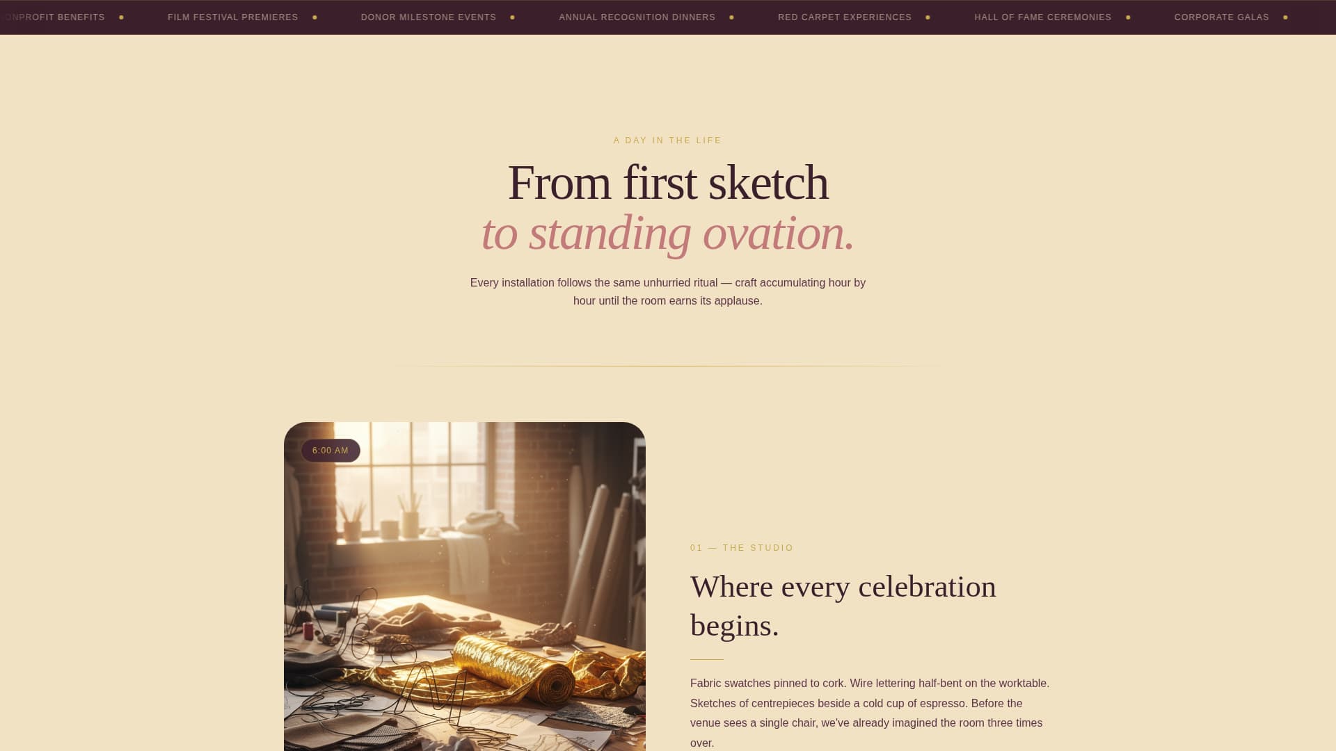 Awards Ceremony Event Booking Website Template