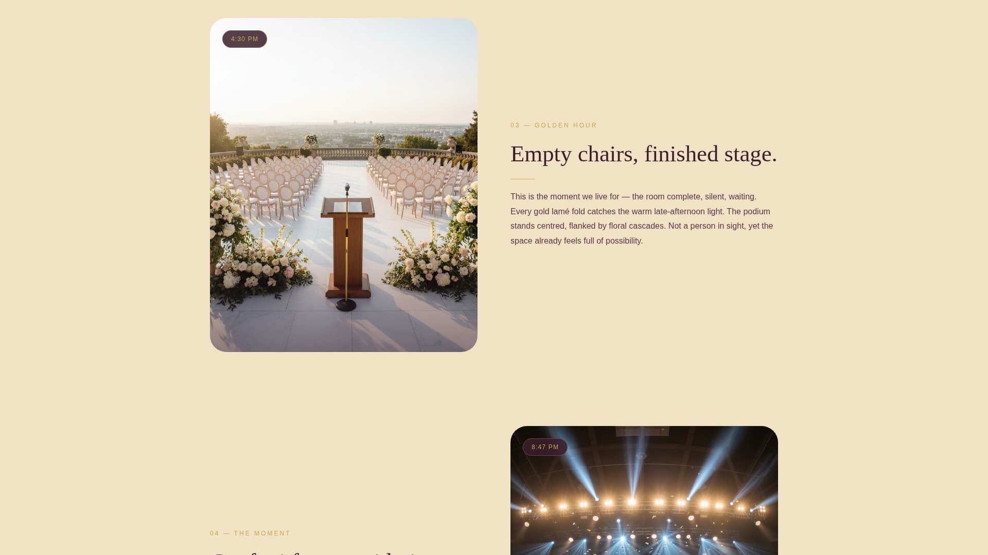 Awards Ceremony Event Booking Website Template