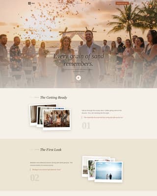 Vow - Timeless Beachwedding Landing Page Template