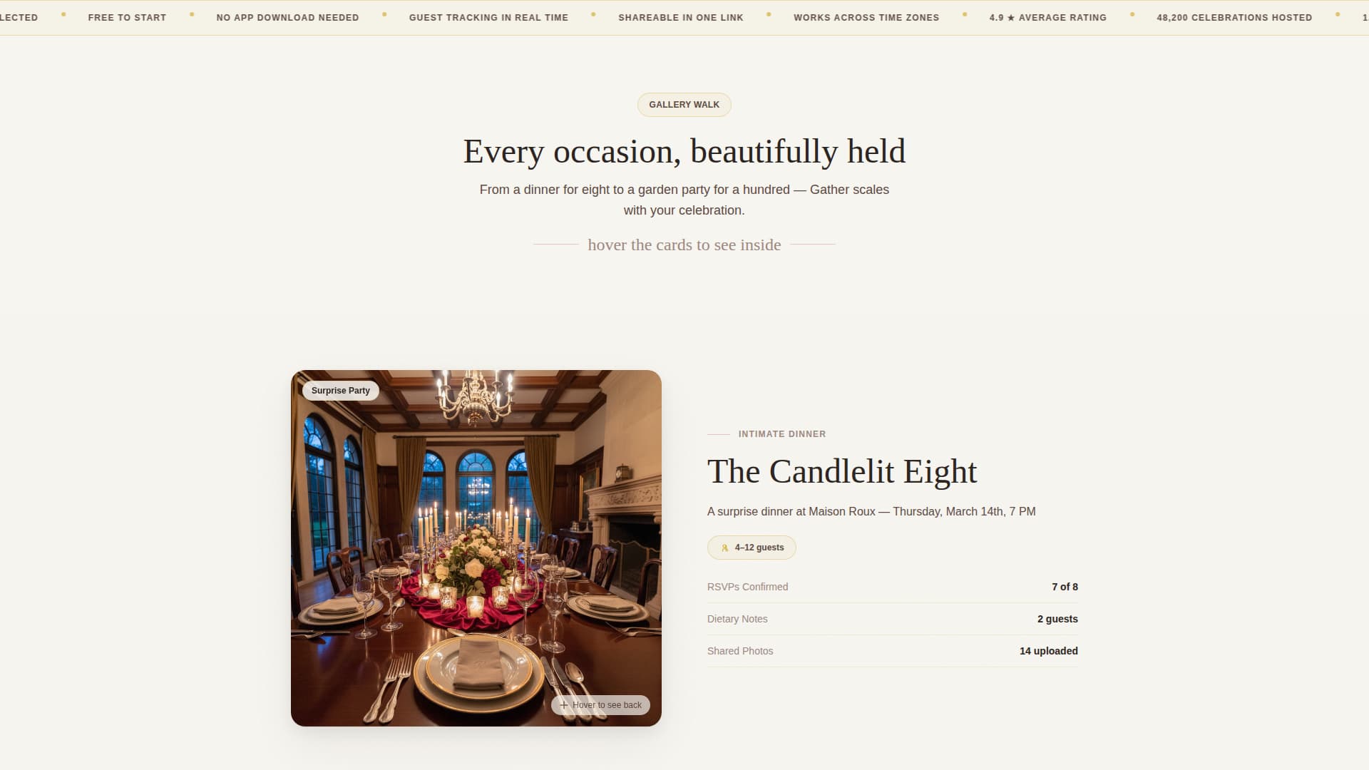 Gather - Joyful Birthday Landing Page Template