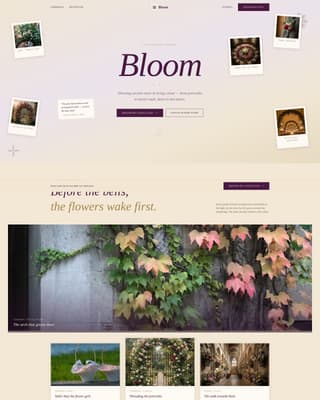 Bloom - Enchanting Florist Landing Page Template