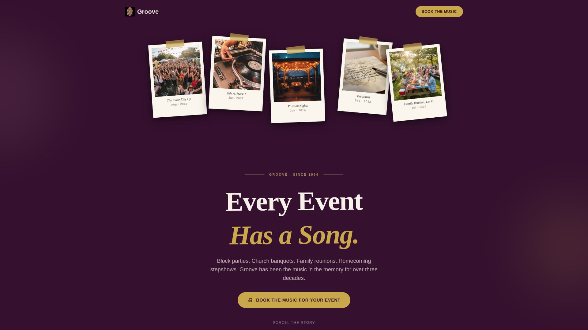 Community Event Booking Website Template