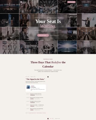 Conference Registration First-Impression to Signup Website Template