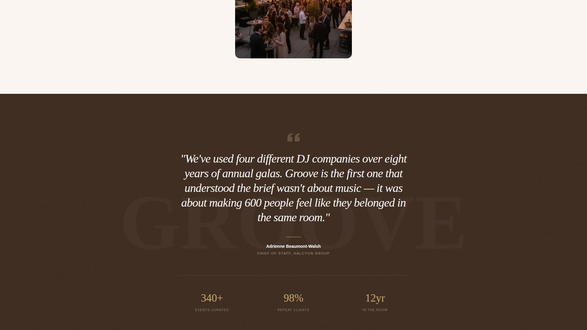 Corporate Event DJ & Music Services Website Template