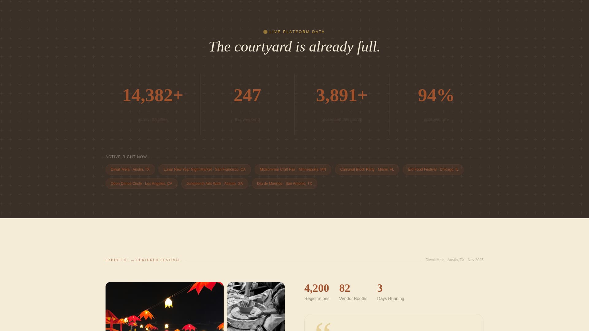 Cultural Festival Event Reviews Website Template