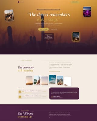 Serenade - Enchanting Desertwedding Landing Page Template