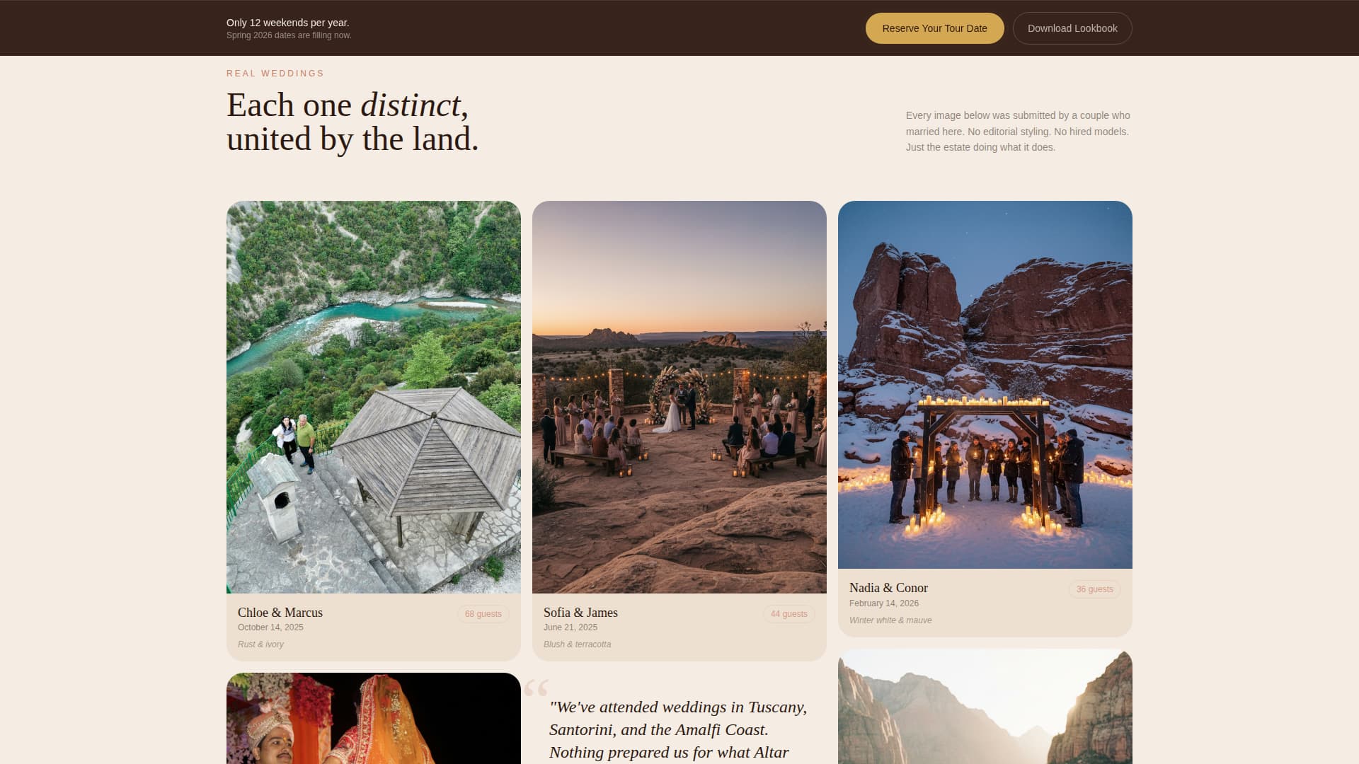 Altar - Breathtaking Desertwedding Landing Page Template