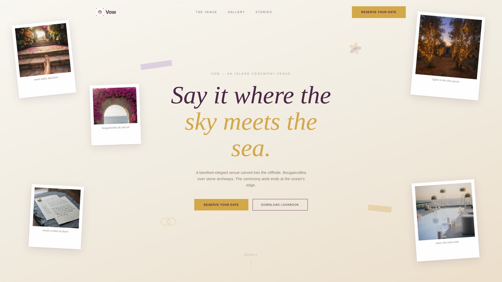 Wedding Venue Advanced Booking Website Template