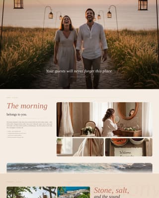 Wedding Venue Complete Booking Website Template