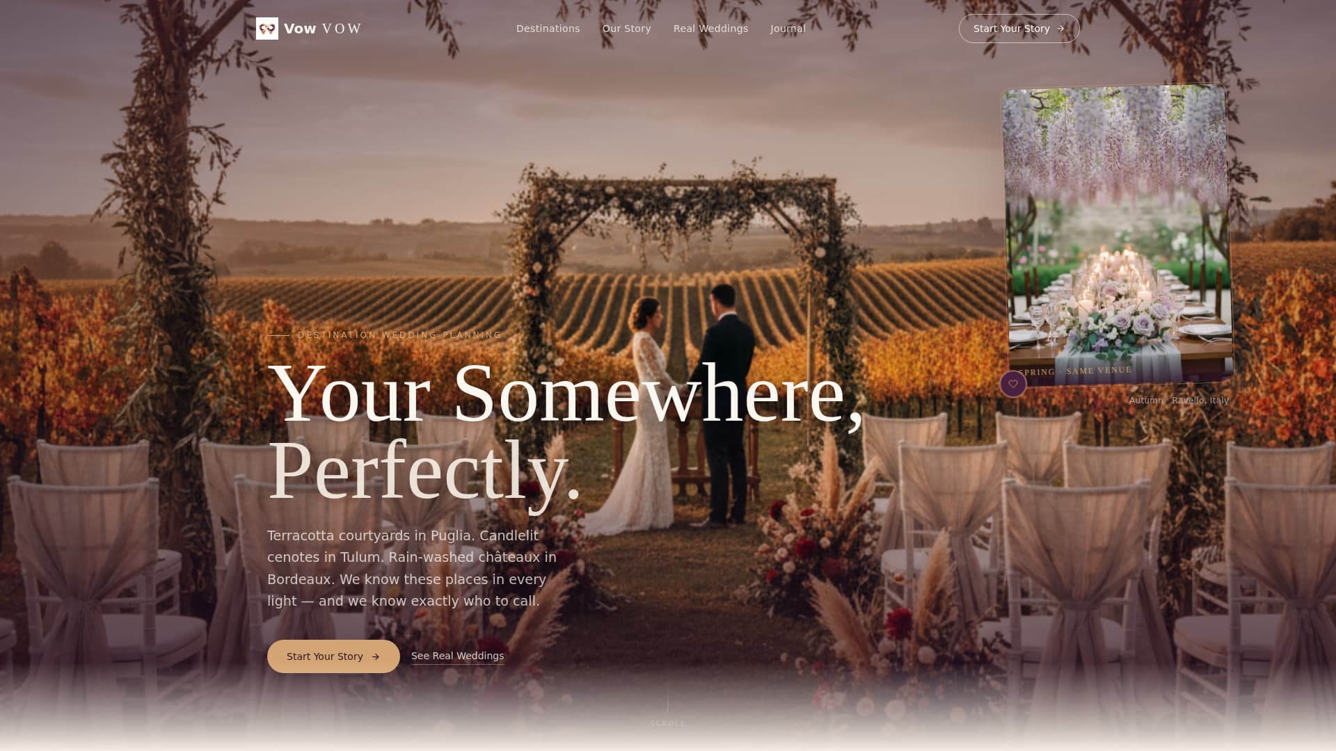 Destination Wedding Planner Real Couples Website Template