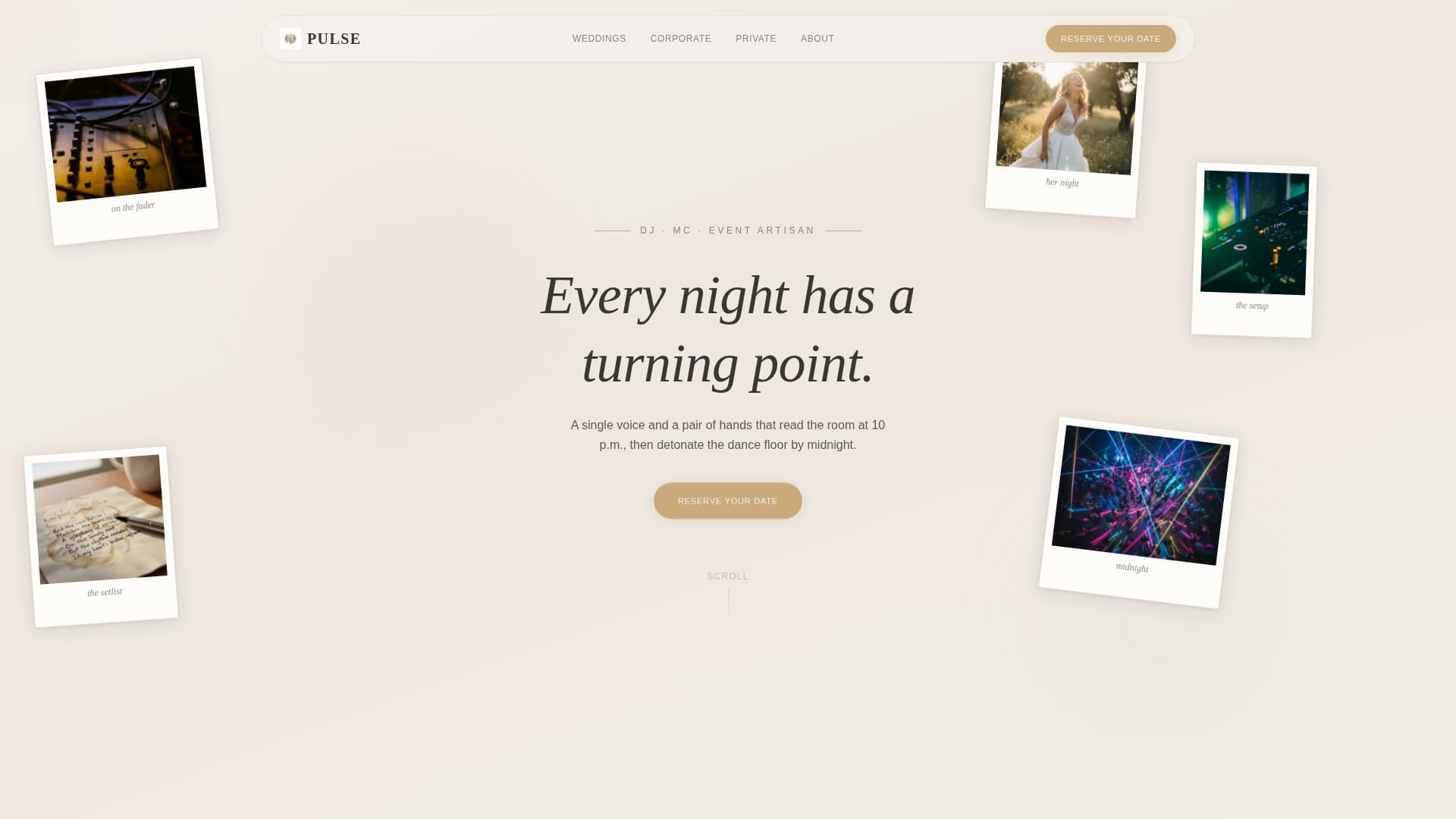 Event DJ & MC Website Template with Booking Form