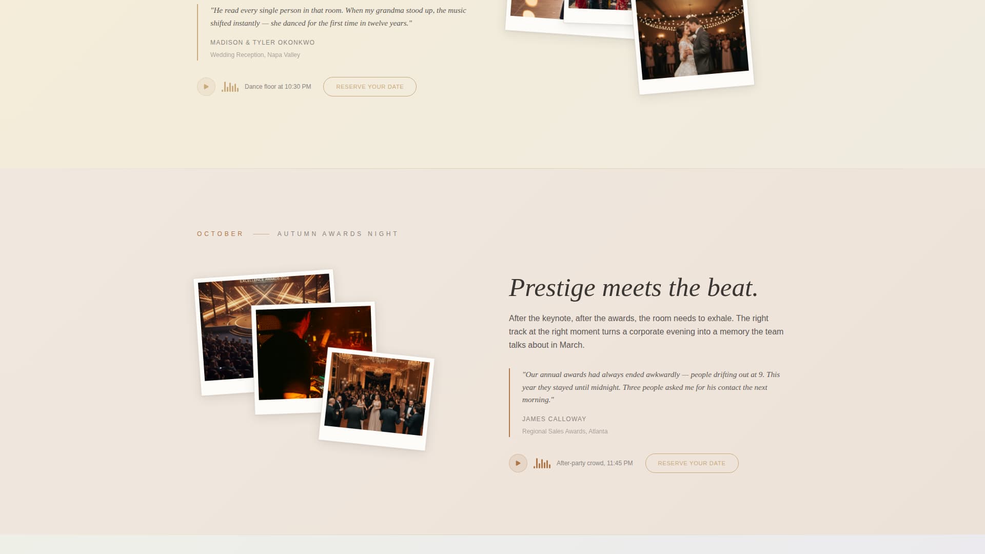 Event DJ & MC Website Template with Booking Form