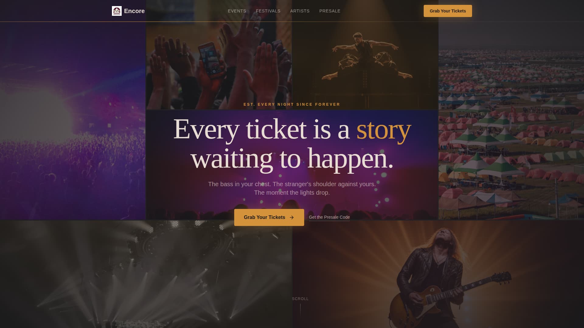 Ticketing & Event Platform Professional Website Template
